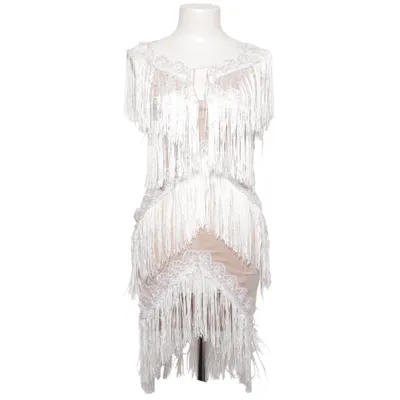 Cocktailjurk (Beige, Wit) Katoen, Polyester