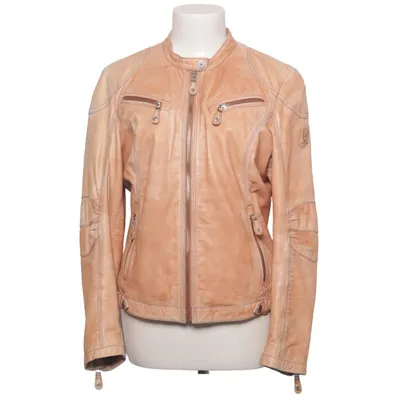 Leather jacket (Beige) from Mauritius Leather, Polyester