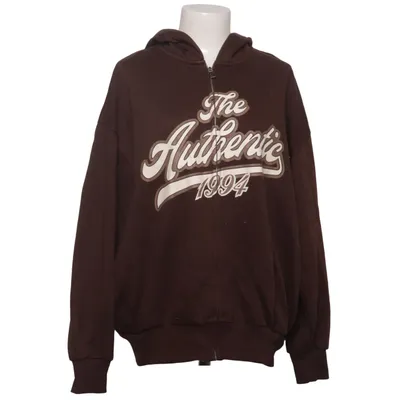 Hoodie (Brown) from Bershka Cotton, Polyester