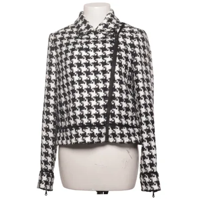 Veste de motard (Noir, Blanc) de Anthropologie Acrylique, Fibre métallique, Polyester, Viscose