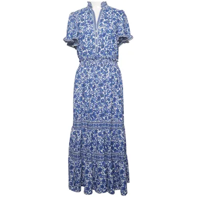 Maxi jurk (Blauw, Wit) van Max Studio Polyester