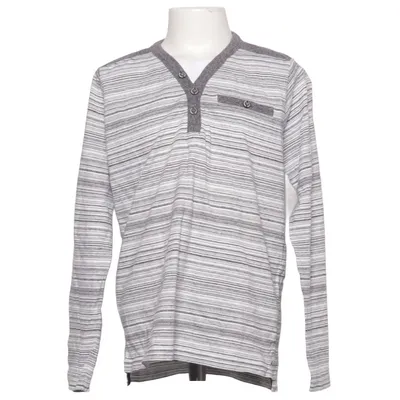 T-shirt manches longues (Blanc, Gris) de DWD Coton, Polyester