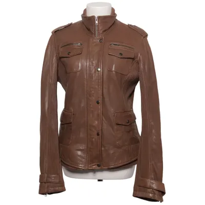Läderjacka (04-JE-Hinu) från J & E Bomull, Skinn, Polyester