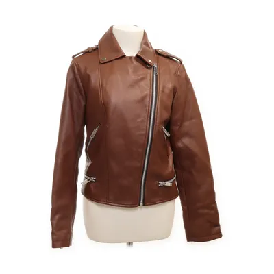Bikerjakke (Brun) fra Mango Casual Bomuld, Polyester, Viscose