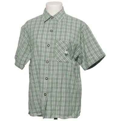 Short sleeve shirt (Green, White) from Sonnblick Cotton