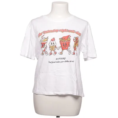T-shirt (Vit, Flerfärgad) från Stradivarius Bomull