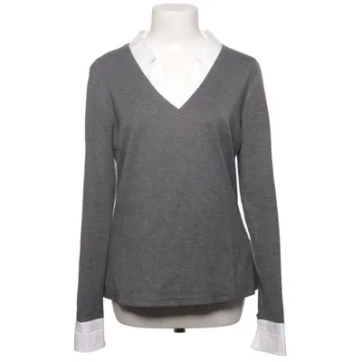 Pullover (Grå, Vit) från Un Jour Ailleurs Elastan, Polyester, Viskos