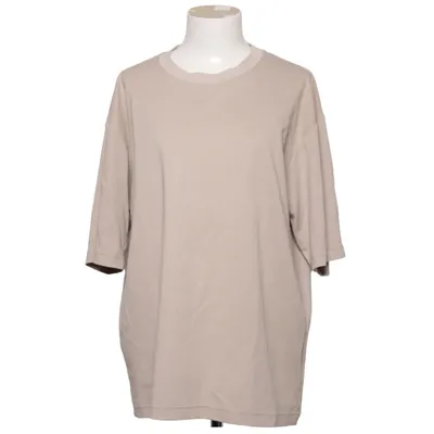 T-shirt (Beige) van Uniqlo U Katoen, Elastaan, Gerecycled polyester
