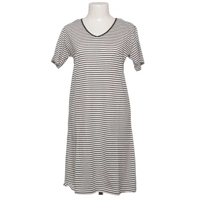 Dress (White, Black) from Queentex Cotton, Modal