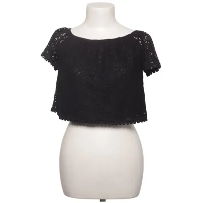 Crop top (Zwart) van Viola Moda Elastaan, Polyester