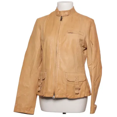 Læderjakke (Beige) fra Banana Republic Acetat, Læder