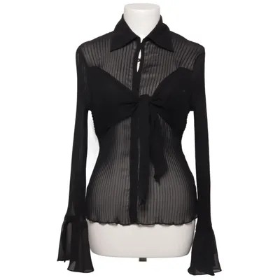 Wikkelblouse (Zwart) van Blanc Nature Polyester