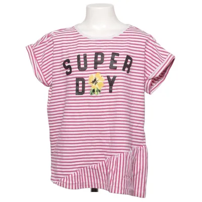 T-shirt (Wit, Roze) van Stop + Go Katoen, Elastaan