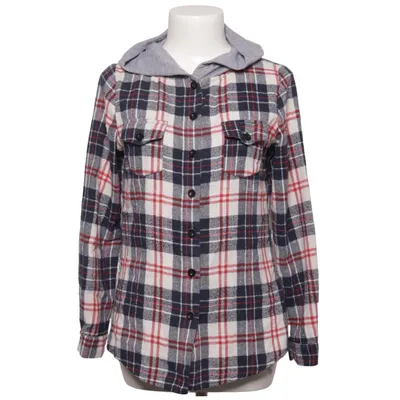 Flanellskjorta (Blå, Röd, Vit) från Allegra K Polyester