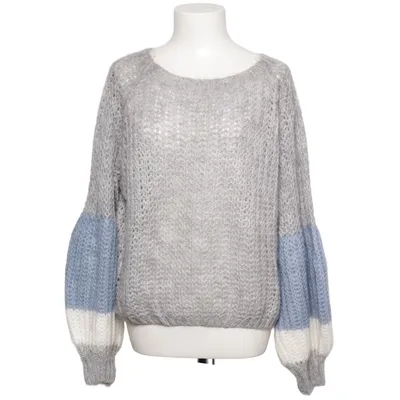 Tröja (Grå, Blå, Vit) Akryl, Mohair, Polyamid