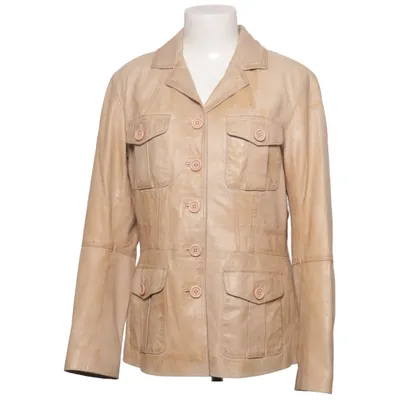 Leather jacket (Beige) from Best Connections Leather, Polyester