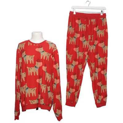 Pajamas (Red, Beige) from Next Recycled polyester