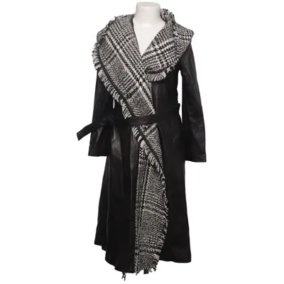 Leren jas (Zwart, Wit) van MaxMara Bont