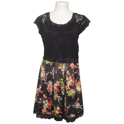 Kjole (Sort, Flerfarvet) fra Izabel London Elastan, Polyester