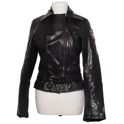 Veste de motard (Noir) de Blauer Cuir, Polyamide, Polyester