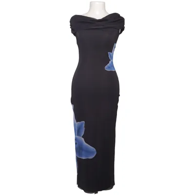 Maxi dress (Black, Blue, Multicolored) from Pull & Bear Elastane, Polyester