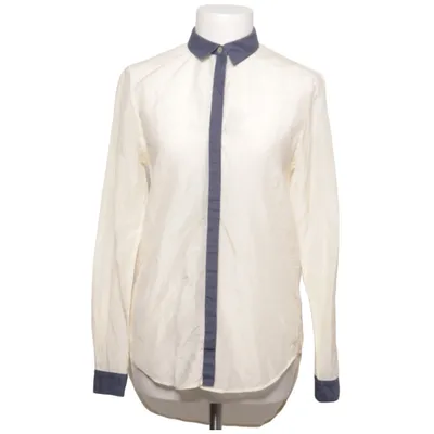 Skjorte (Beige, Blå) fra Hugo Boss Bomuld, Silke