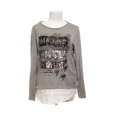T-shirt à manches longues (Gris, Blanc, Multicolore) de Cecil Coton, Polyester, Viscose