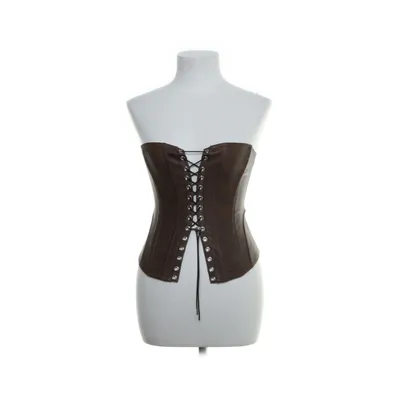 Corset (Brown) from Weworewhat Polyester, Polyurethane