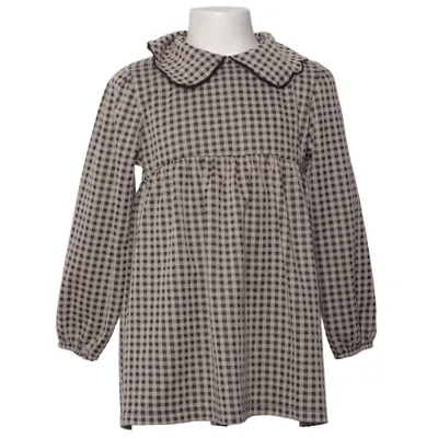 Kleid (Beige, Schwarz) von Fliink Baumwolle, Elasthan, Recyceltes Polyester