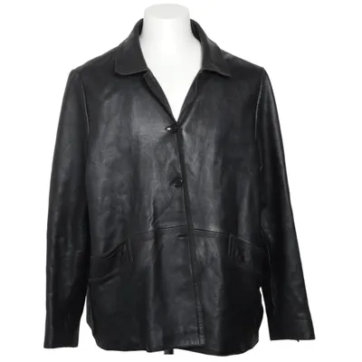 Läderkavaj (Svart) från H&M Skinn, Viskos