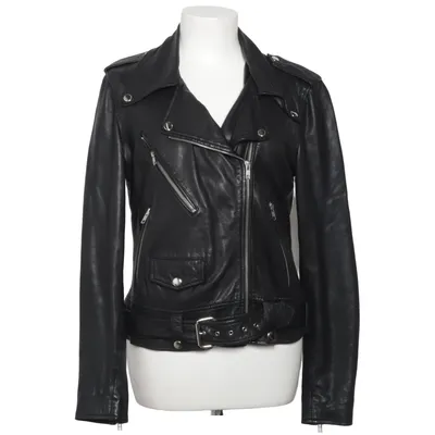 Bikerjacka (Svart) från Munderingskompagniet Bomull, Skinn, Polyester