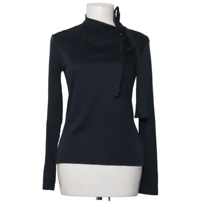 Wikkelblouse (Zwart) van Iris & Ink Katoen