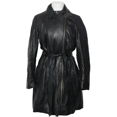 Leather coat (Black) from Levinsky Cotton, Leather, Polyester
