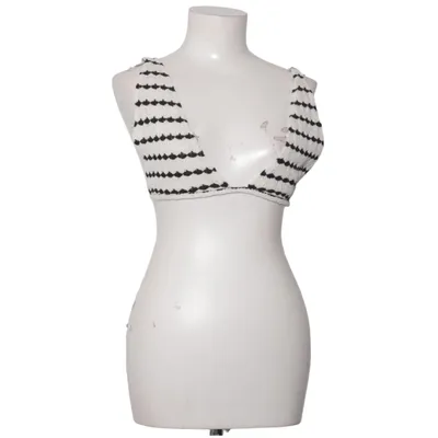 Crop top (Svart, Vit) från PrettyLittleThing Bomull, Polyester