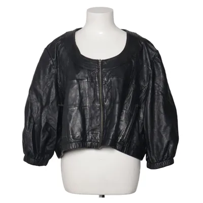 Leren jack (Zwart) van Veto Leer, Polyester