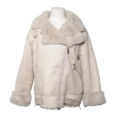 Veste en peau de mouton retournée (Beige) Polyester, Polyuréthane