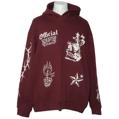 Huvtröja (Röd) från Boohoo Man Bomull, Polyester