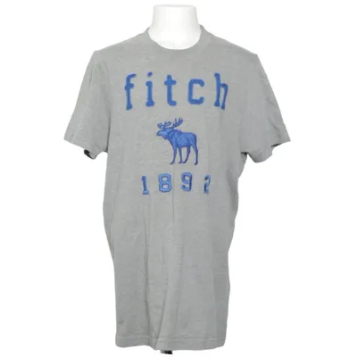 T-shirt (Gray, Blue) from Abercrombie Cotton, Polyester