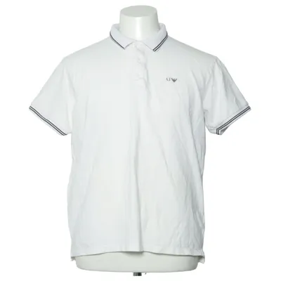 Pikétröja (Vit, Blå) från Armani Jeans Bomull, Elastan, Polyester