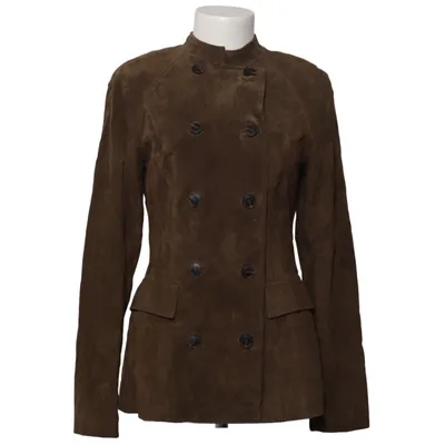 Läderjacka (Brun) från Zara Leather Collection Skinn, Polyester