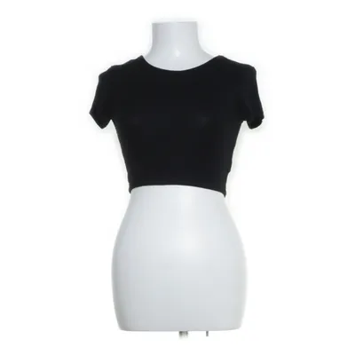 Crop top (Svart) från Zara Elastan, Viskos