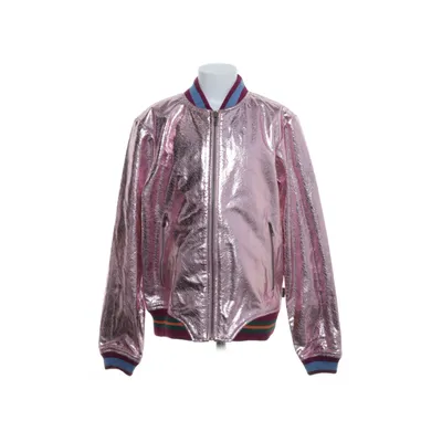 Leather jacket (Pink, Purple, Blue) from Molo Cotton, Leather, Nylon, Polyester