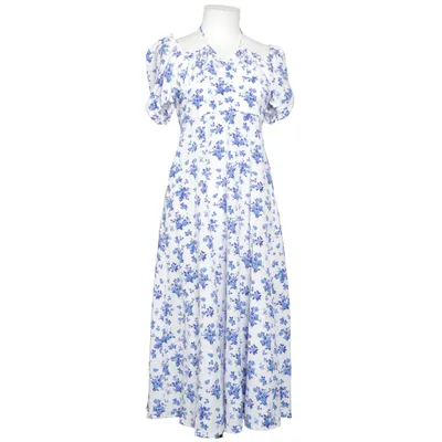 Omlottklänning (Vit, Blå, Flerfärgad) Polyester