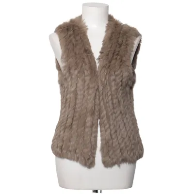 Gilet en fourrure (Marron) de Orchid Acrylique, Fourrure