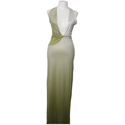 Avondjurk (Groen, Wit) van Meshki Elastaan, Gerecycled polyester