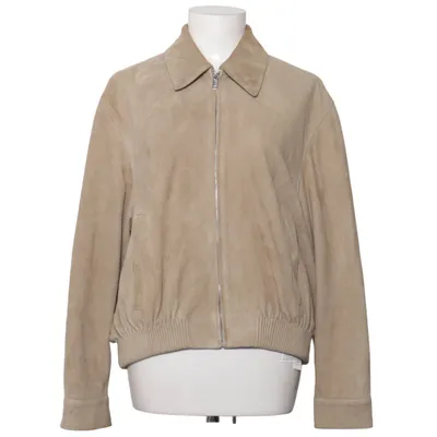 Läderjacka (Beige) från Massimo Dutti Skinn, Polyester