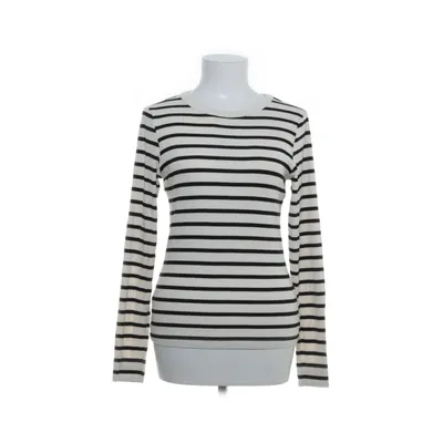 Långärmad t-shirt (Vit, Svart) från H&M Bomull, Elastan