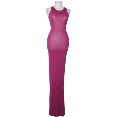 Maxi dress (Purple) from Asta Resort Metallic fiber, Polyester, Viscose