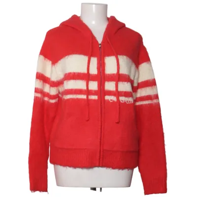 Strickjacke (Rot, Weiß) von Gingillo Mohair