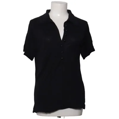 Poloshirt (Zwart) van Leoni Lyocell, Zijde, Wol